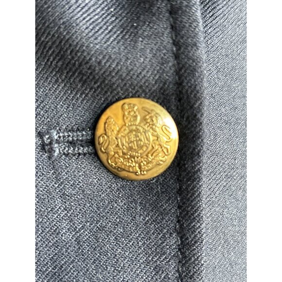 J. Crew Original Schoolboy Blazer Size 2 Fitted Gold Embossed Buttons Stripe Lin - Picture 4 of 10